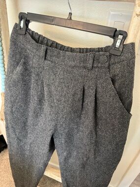 Women's Elegant Wool Gray Pants